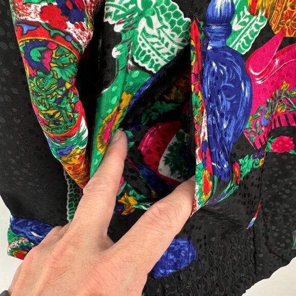 Vintage Bomber Jacket Coat Size Medium Pockets Satin Tan Jay 100% Polyester USA - Picture 7 of 12